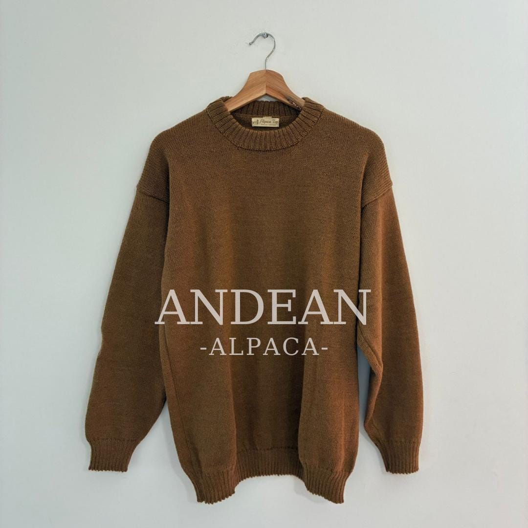 BABY ALPACA SWEATER / Handmade Unisex Jumper / Artisan Andean Pullover / Traditional Peruvian Sweater / Authentic Alpaca Clothing