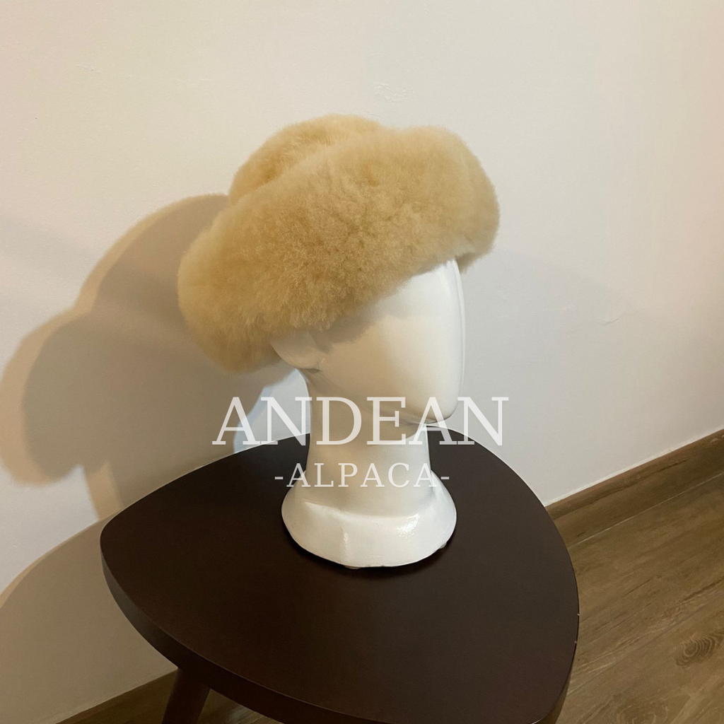 Baby Alpaca Fur Hat – Handmade Peruvian Cossack Hat, Unisex Russian Style Winter Hat - Black