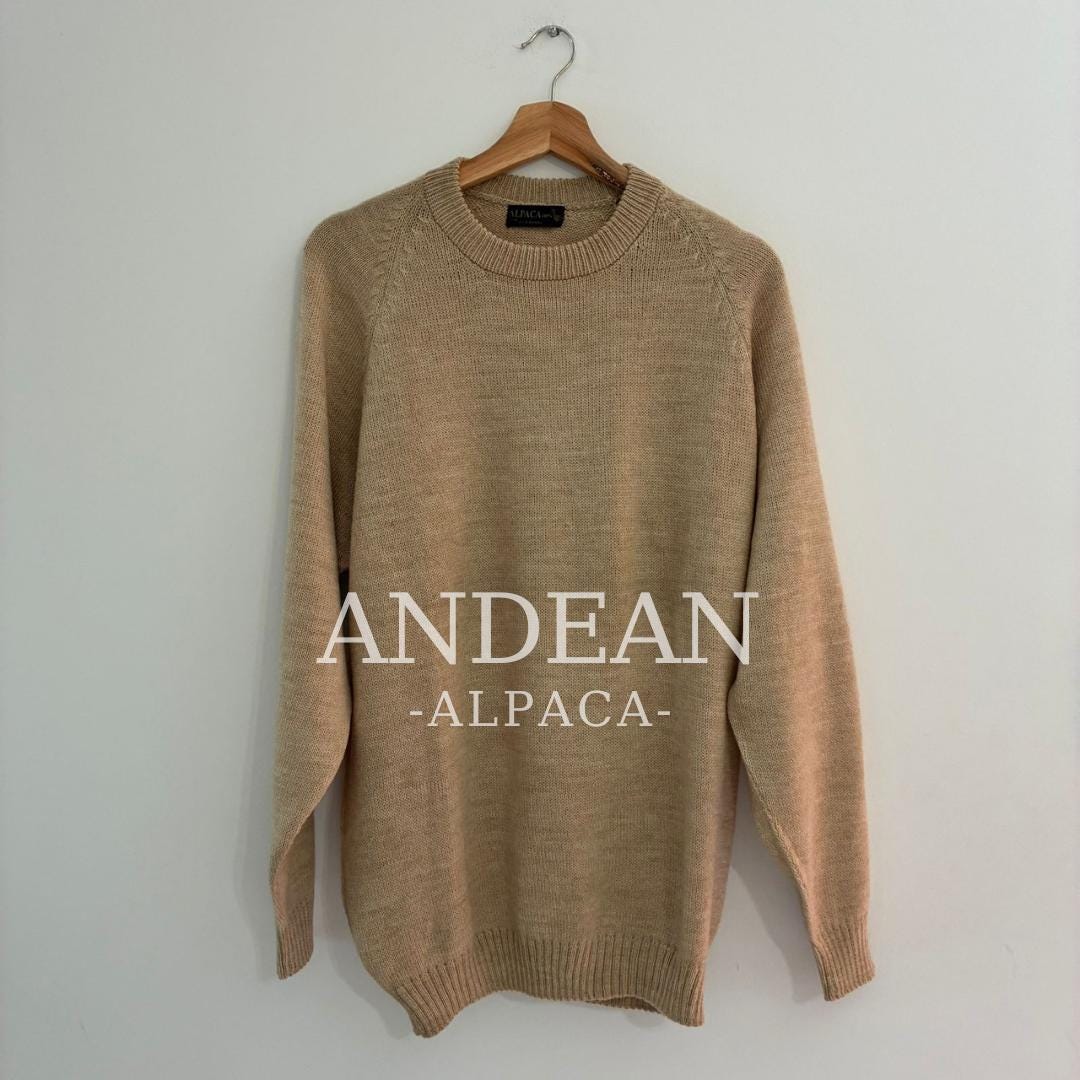 BABY ALPACA SWEATER / Handmade Unisex Jumper / Artisan Andean Pullover / Traditional Peruvian Sweater / Authentic Alpaca Clothing