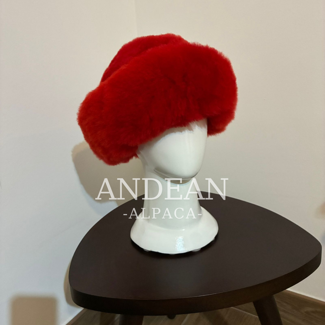 Gorro de piel de alpaca bebé – Gorro cosaco peruano hecho a mano, gorro de invierno unisex estilo ruso, piel de alpaca auténtica, gorro cálido de lujo, peruano