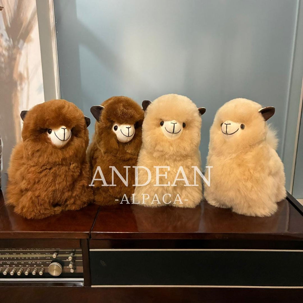 Handmade Baby Alpaca Toy – Andean Ornament, Peruvian Decor - Brown