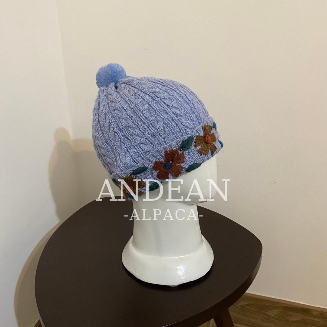 Gorro de alpaca bebé: gorro de invierno unisex ultrasuave y cálido, tejido a mano, holgado y holgado, para hombre y mujer.