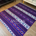 Handwoven Alpaca Blanket 74x90in: Peruvian Throw, Boho Home Decor - Design 11