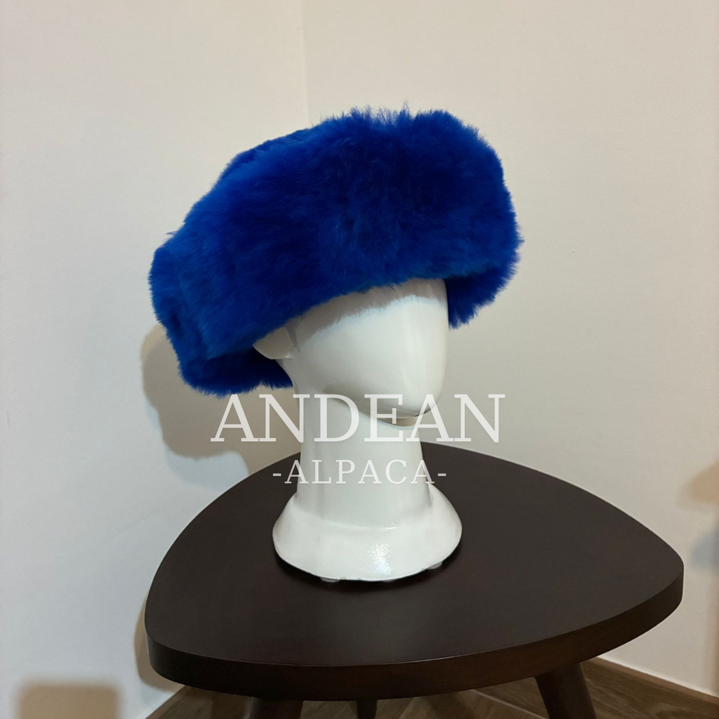Baby Alpaca Fur Hat – Handmade Peruvian Cossack Hat, Unisex Russian Style Winter Hat - Black