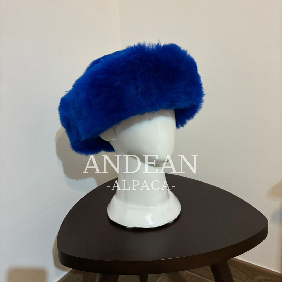 Gorro de piel de alpaca bebé – Gorro cosaco peruano hecho a mano, gorro de invierno unisex estilo ruso, piel de alpaca auténtica, gorro cálido de lujo, peruano
