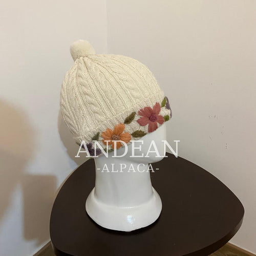 Gorro de alpaca bebé: gorro de invierno unisex ultrasuave y cálido, tejido a mano, holgado y holgado, para hombre y mujer.