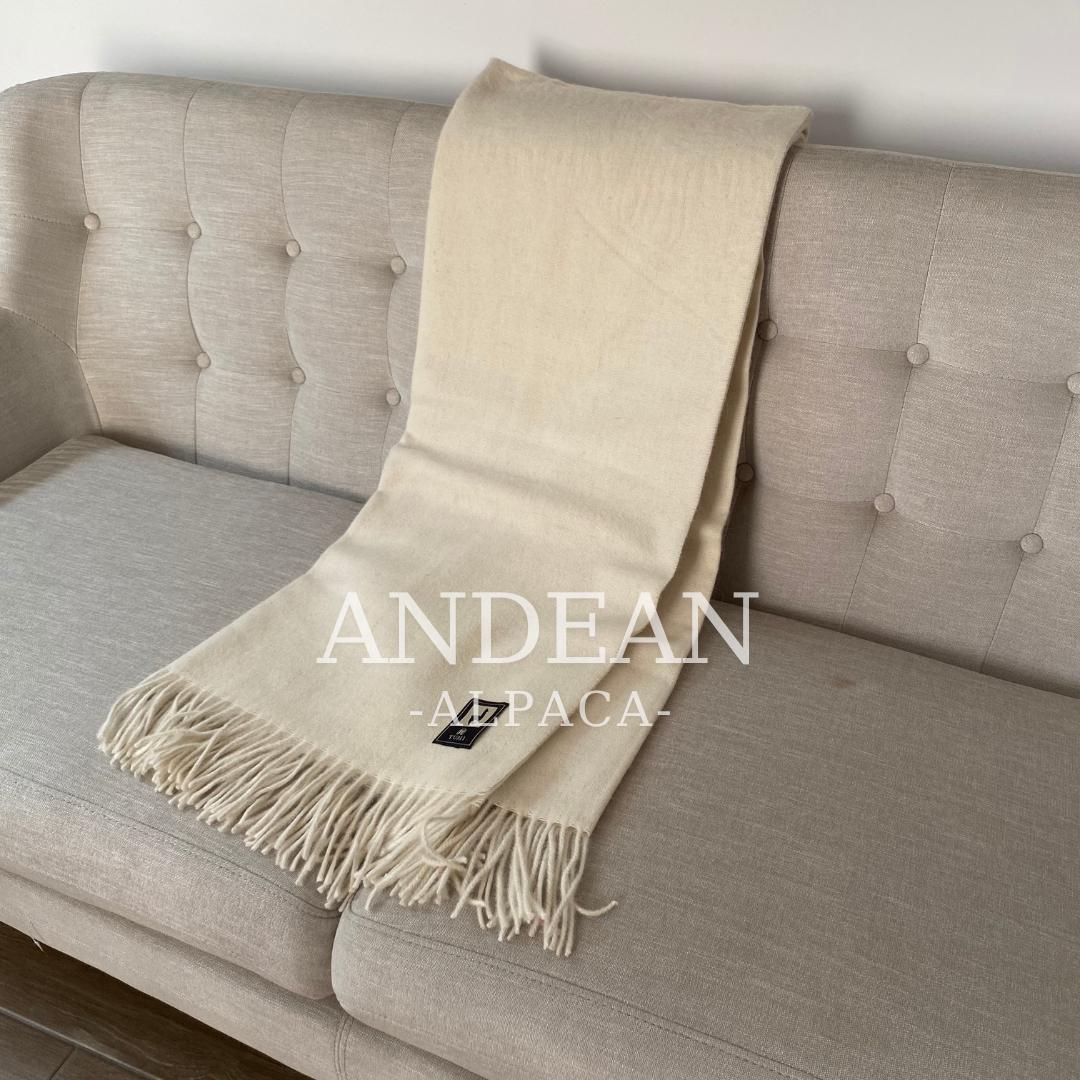 Peruvian Alpaca Throw Blanket / Solid Color Wool / Handwoven Minimalist Decor / Cozy Soft Gift / Natural Home Accent - Red