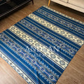 Handwoven Alpaca Blanket 74x90in: Peruvian Throw, Boho Home Decor - Design 6