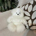 Handmade Baby Alpaca Teddy Bear – Plush Peruvian Keepsake - White