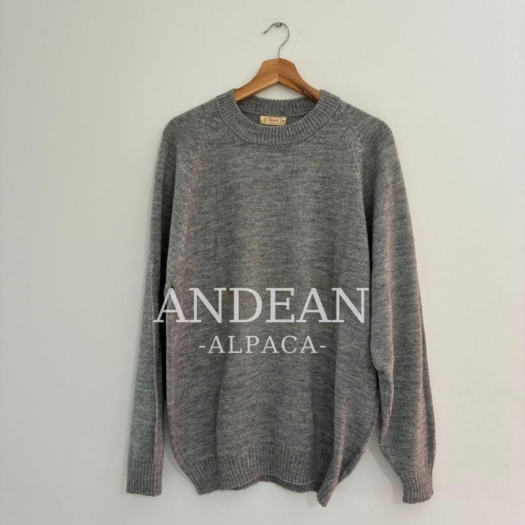 BABY ALPACA SWEATER / Handmade Unisex Jumper / Artisan Andean Pullover / Traditional Peruvian Sweater / Authentic Alpaca Clothing