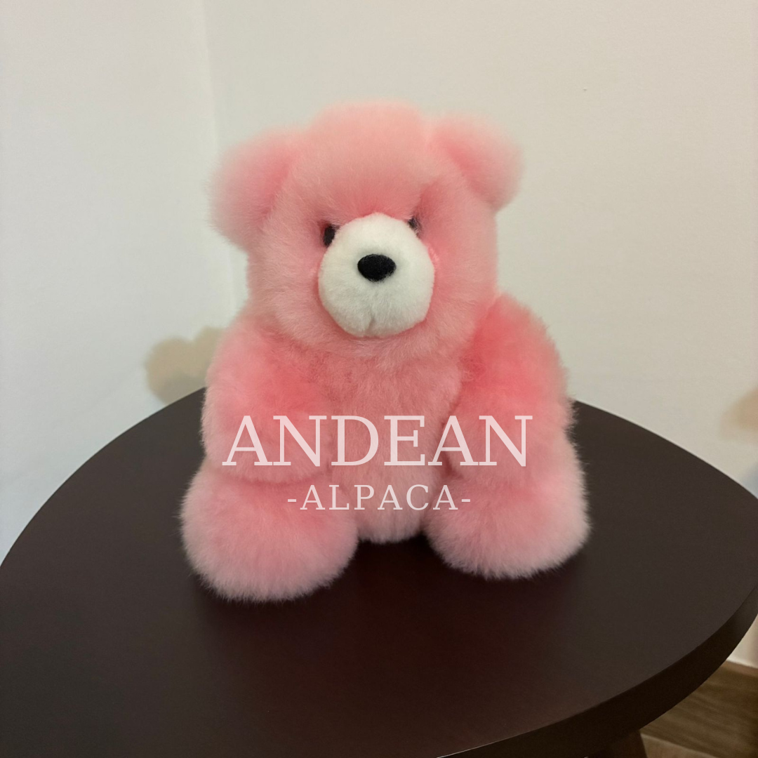 Fluffy Alpaca Teddy Bear - Soft Plush Toy - Handmade Stuffed Animal - Purple