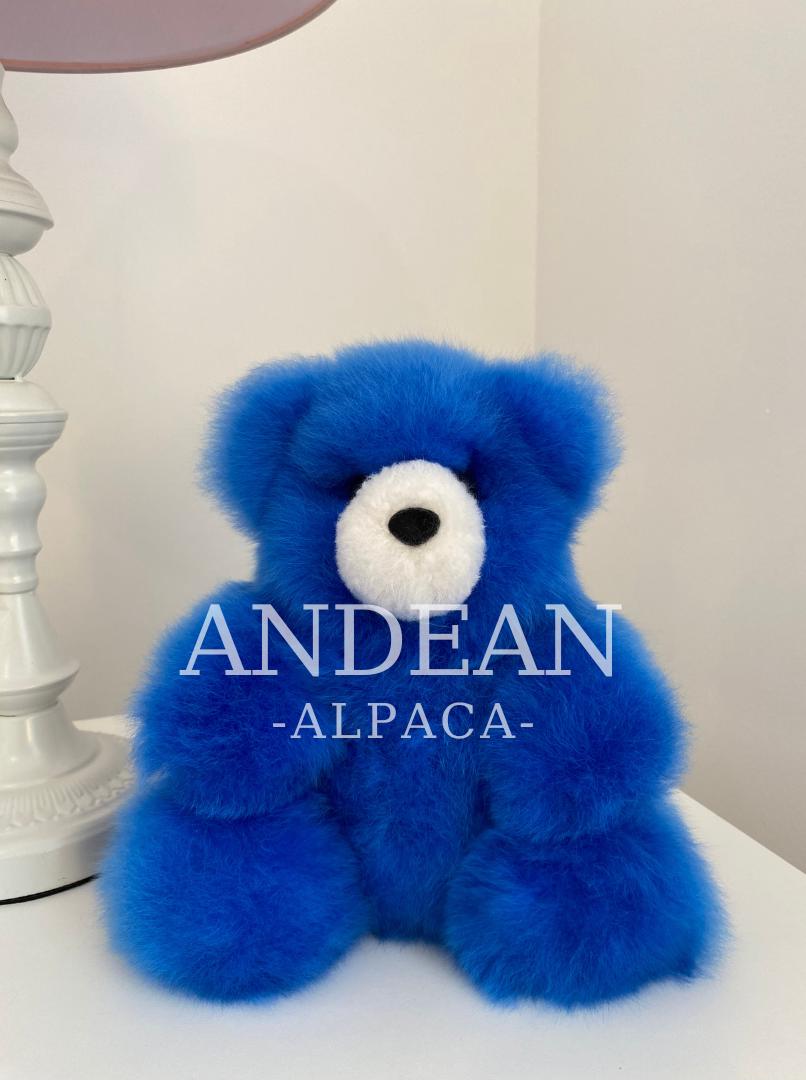 Fluffy Alpaca Teddy Bear - Soft Plush Toy - Handmade Stuffed Animal - Gray
