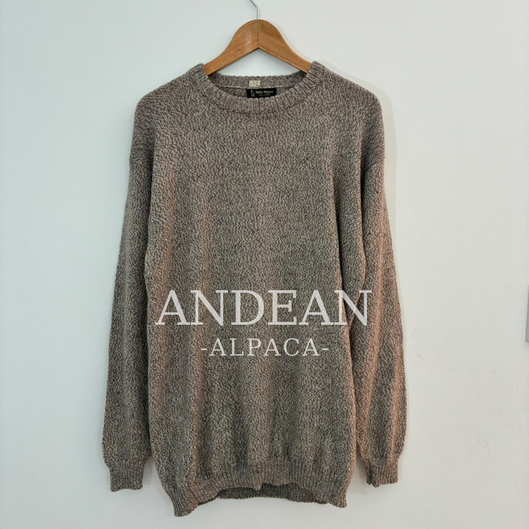 BABY ALPACA SWEATER / Handmade Unisex Jumper / Artisan Andean Pullover / Traditional Peruvian Sweater / Authentic Alpaca Clothing