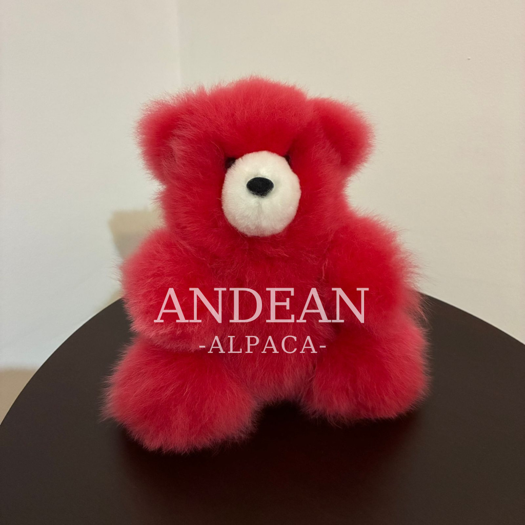 Fluffy Alpaca Teddy Bear - Soft Plush Toy - Handmade Stuffed Animal - Gray