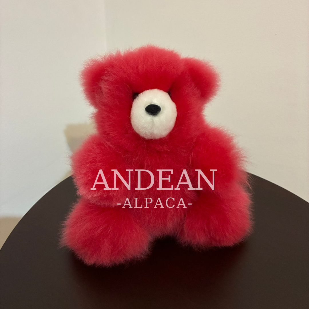 Fluffy Alpaca Teddy Bear - Soft Plush Toy - Handmade Stuffed Animal - Purple