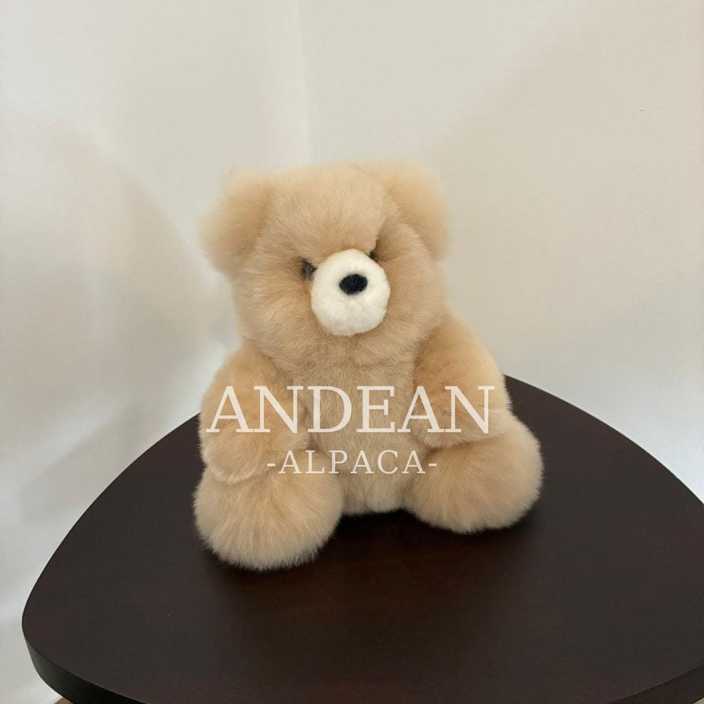 Fluffy Alpaca Teddy Bear - Soft Plush Toy - Handmade Stuffed Animal - Gray