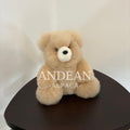 Fluffy Alpaca Teddy Bear - Soft Plush Toy - Handmade Stuffed Animal - Brown