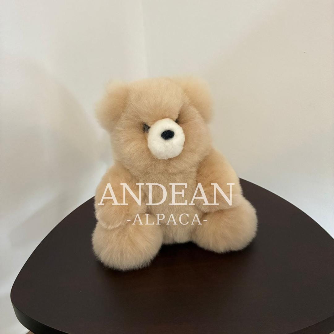 Fluffy Alpaca Teddy Bear - Soft Plush Toy - Handmade Stuffed Animal - Purple