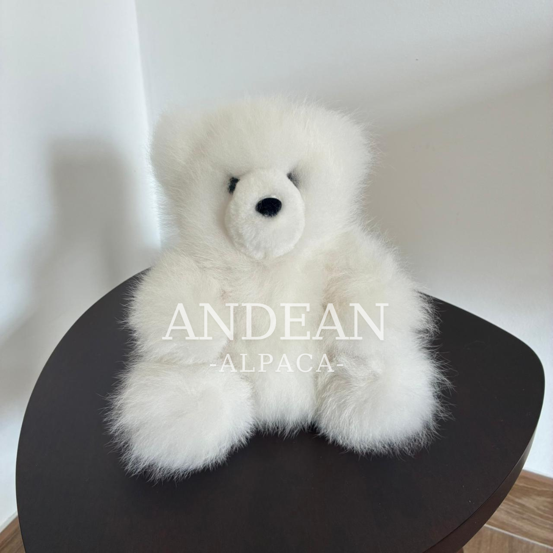Fluffy Alpaca Teddy Bear - Soft Plush Toy - Handmade Stuffed Animal - Purple
