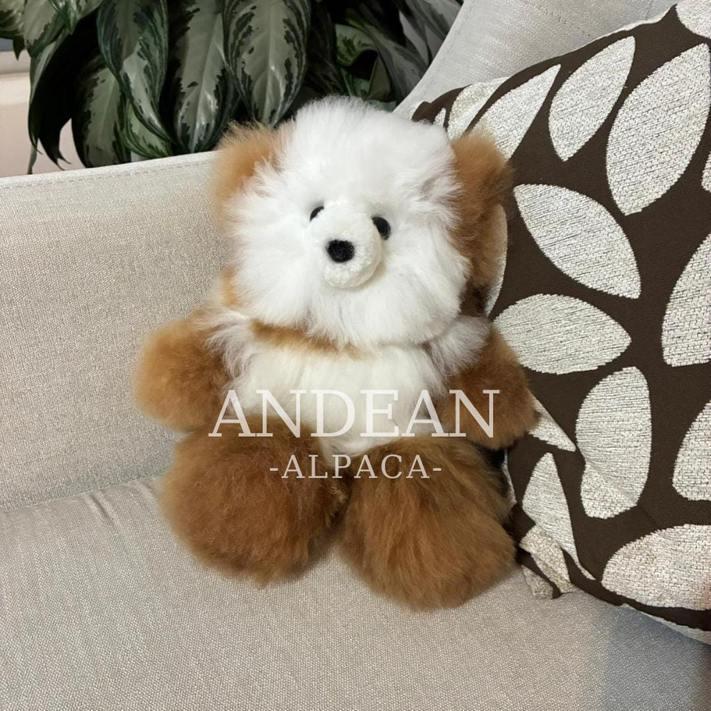 Handmade Baby Alpaca Teddy Bear – Plush Peruvian Keepsake - White