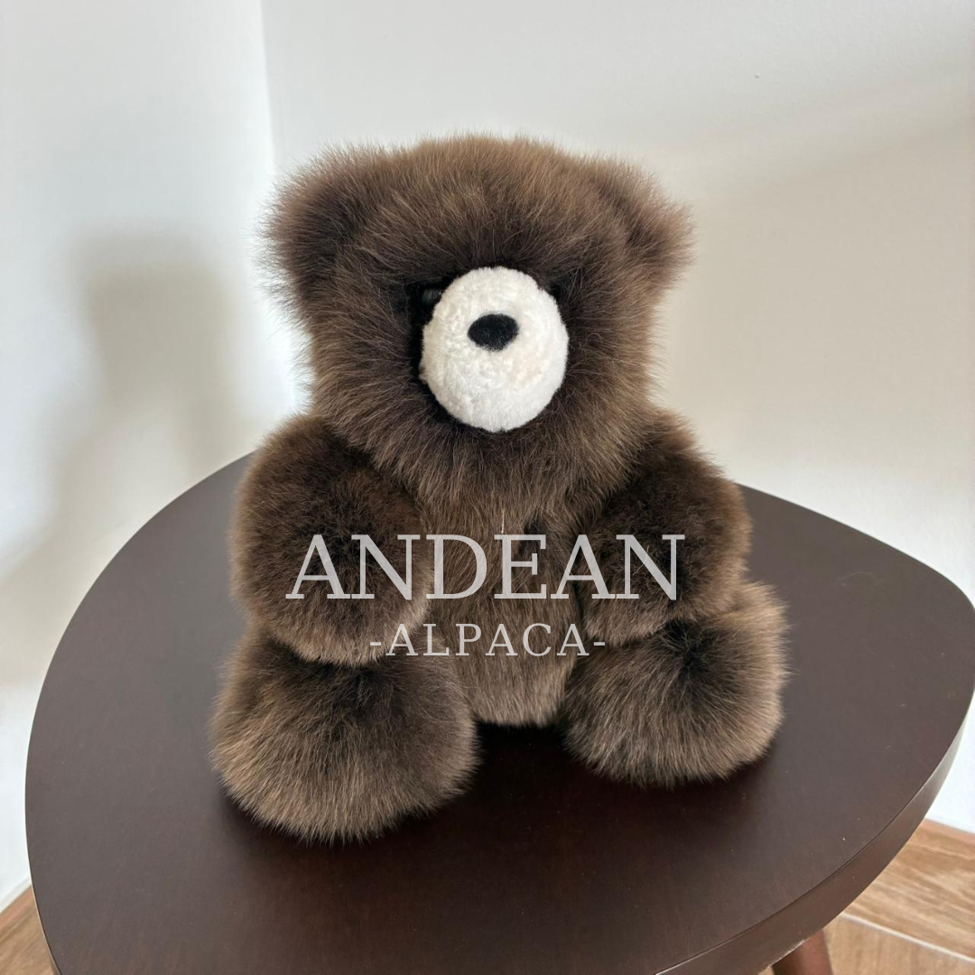 Fluffy Alpaca Teddy Bear - Soft Plush Toy - Handmade Stuffed Animal - Purple