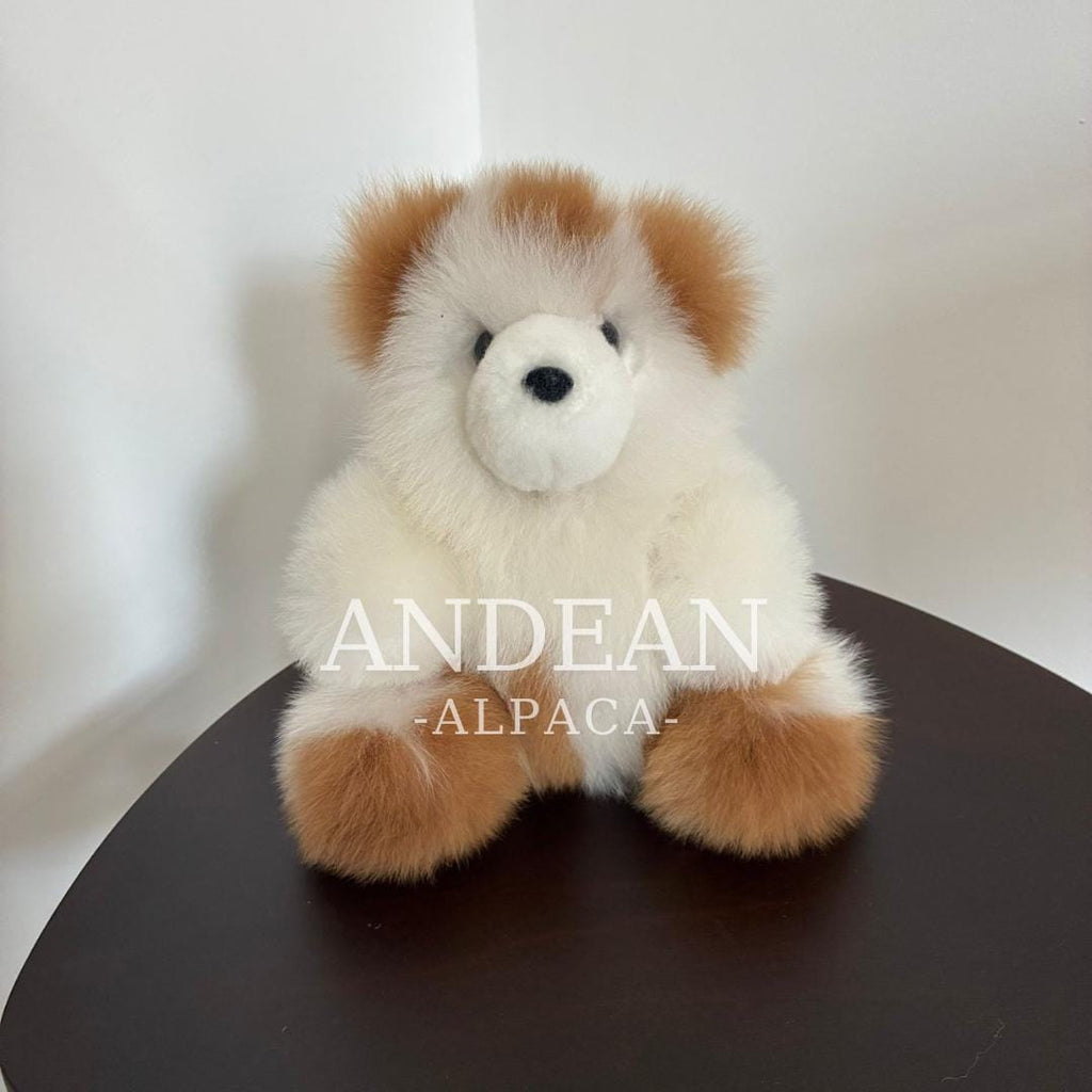 Fluffy Alpaca Teddy Bear - Soft Plush Toy - Handmade Stuffed Animal - Gray