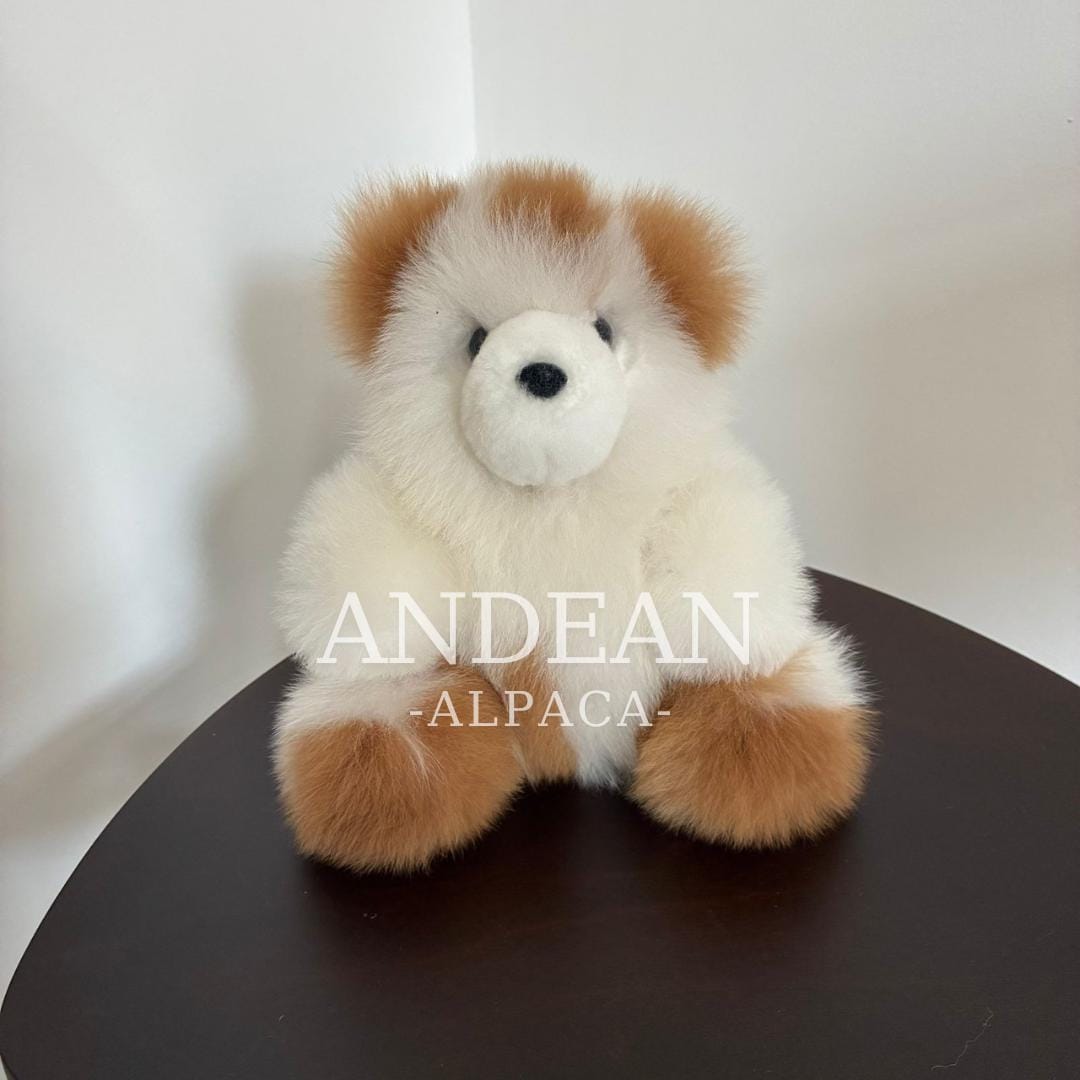 Fluffy Alpaca Teddy Bear - Soft Plush Toy - Handmade Stuffed Animal - Purple
