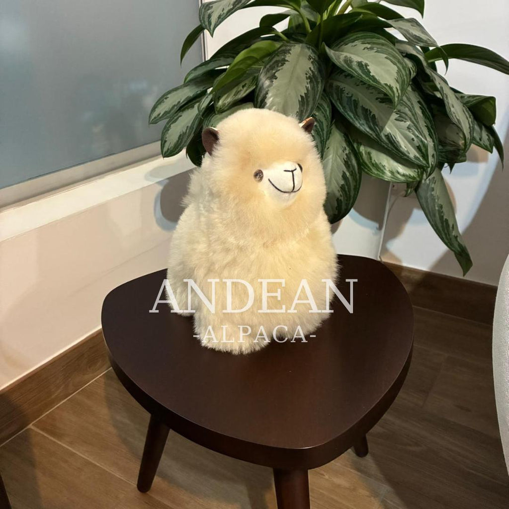 Handmade Baby Alpaca Toy – Andean Ornament, Peruvian Decor - Brown