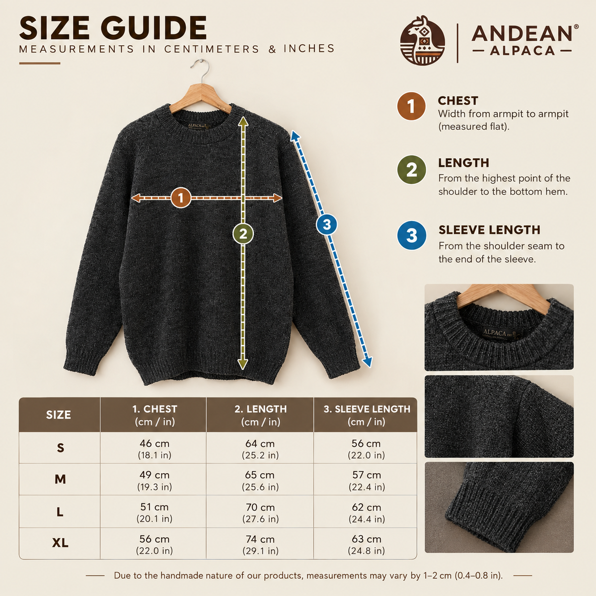 BABY ALPACA SWEATER / Handmade Unisex Jumper / Artisan Andean Pullover / Traditional Peruvian Sweater / Authentic Alpaca Clothing