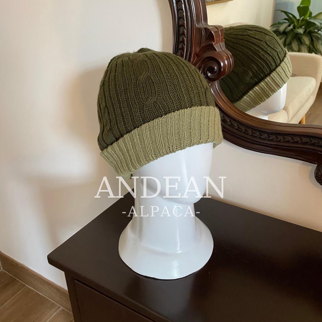 Gorro de lana de alpaca – Gorro de invierno unisex cálido – Gorro de punto bohemio reversible – Gorro holgado para hombre o mujer – Regalo hecho a mano