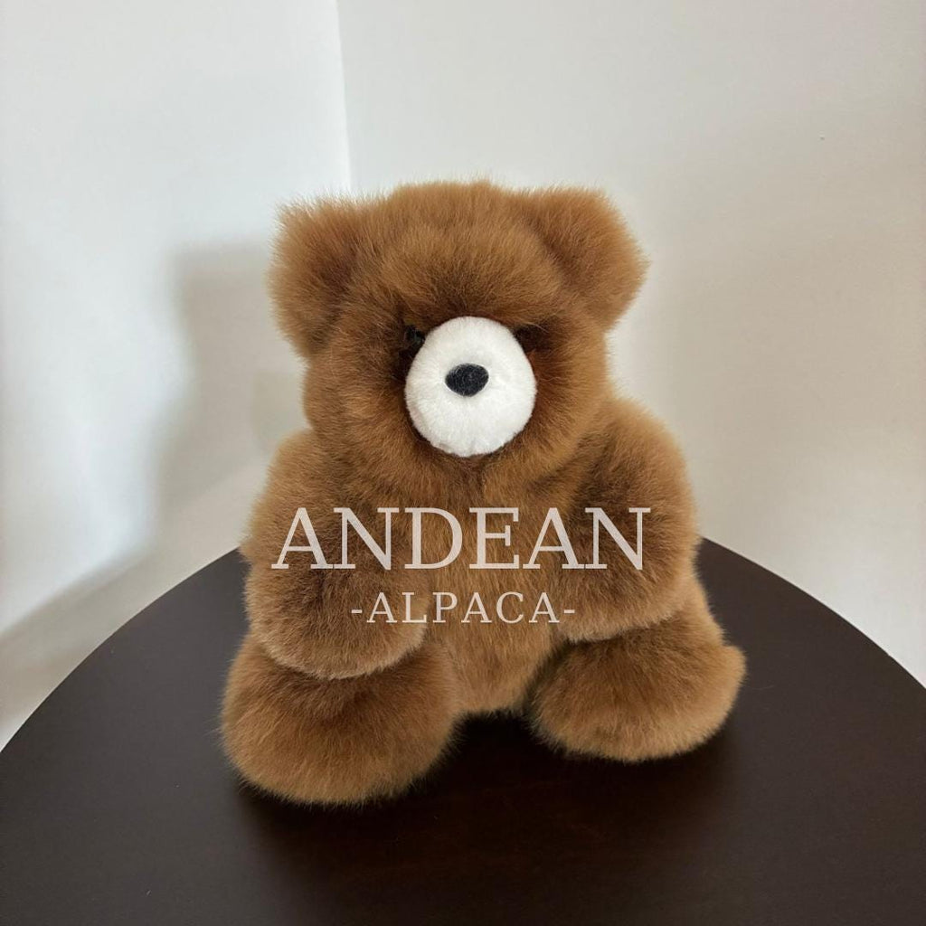 Fluffy Alpaca Teddy Bear - Soft Plush Toy - Handmade Stuffed Animal - Gray