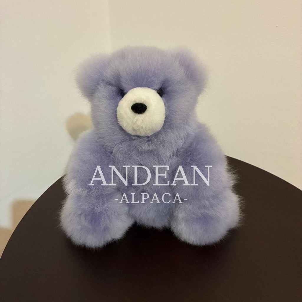 Fluffy Alpaca Teddy Bear - Soft Plush Toy - Handmade Stuffed Animal - Gray